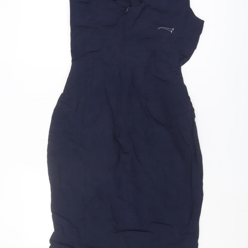 Next Women's Blue Sleeveless Knee Length Dress
