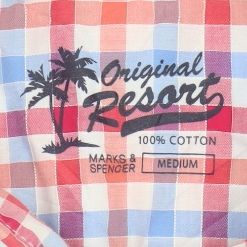 Marks and Spencer Men's Multicoloured Check Shirt - M