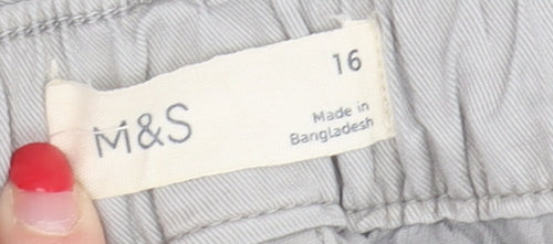 Marks and Spencer Women's Grey Cargo Trousers Size 16