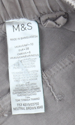 Marks and Spencer Women's Brown Jogger Trousers Size 10