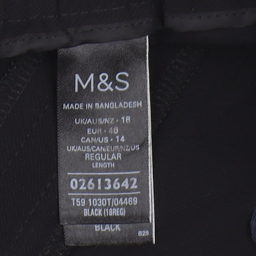 Marks and Spencer Women's Black Trousers Size 18