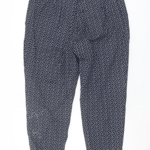 Marks and Spencer Women's Blue Polka Dot Cropped Trousers