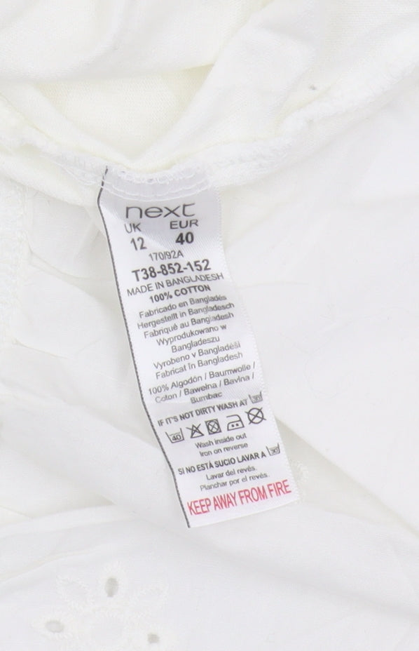 Next Women White Sleeveless Dress Size 12