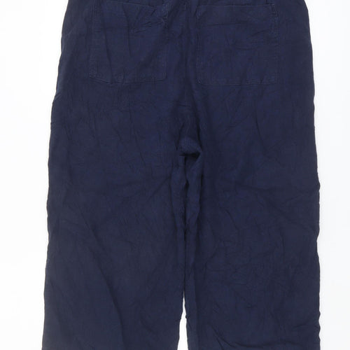 Marks and Spencer Women's Blue Relaxed Trousers, Size 18