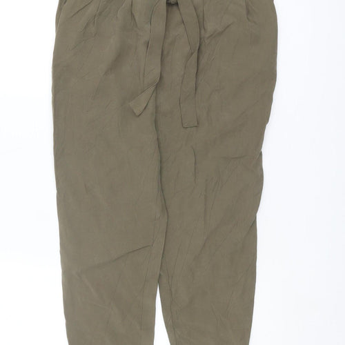 Next Women’s Green Paperbag Trousers Size 8