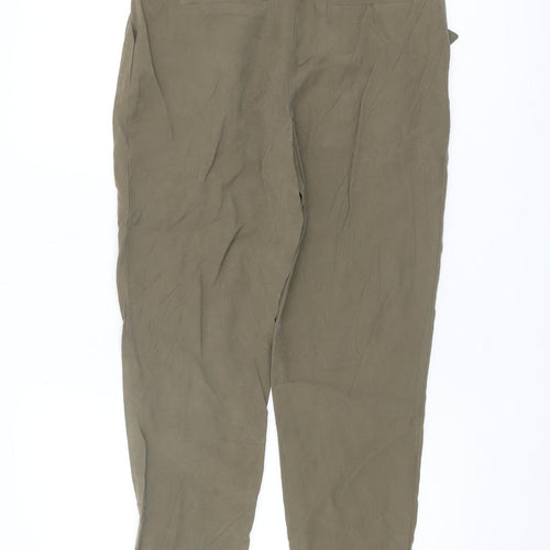 Next Women’s Green Paperbag Trousers Size 8