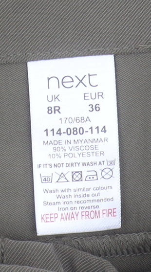 Next Women’s Green Paperbag Trousers Size 8