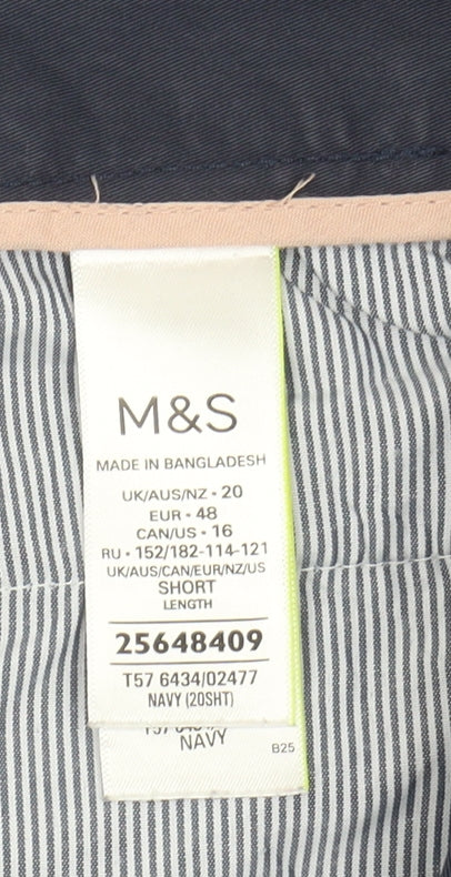 Marks and Spencer Women's Blue Trousers - Size 20