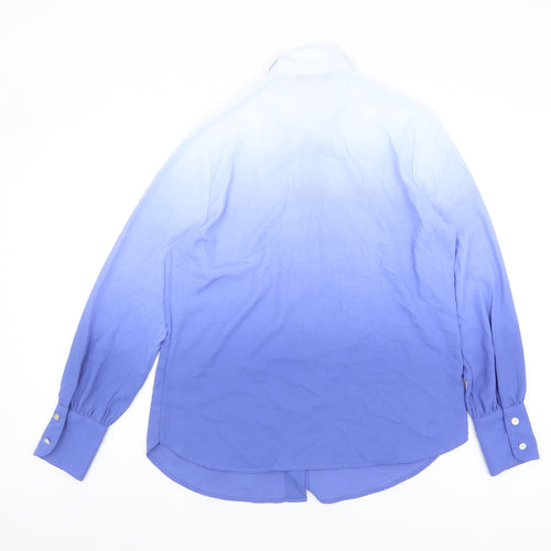 Marks and Spencer Women's Blue Button-Up Shirt