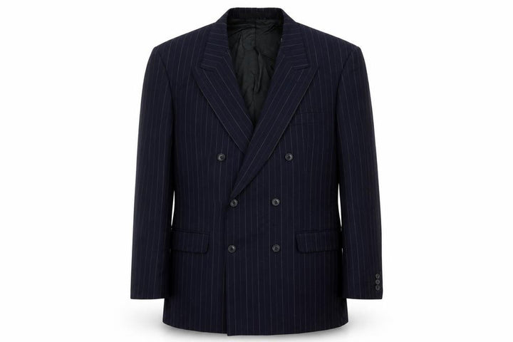 Marks & Spencer Men's Blue Striped Blazer 42L