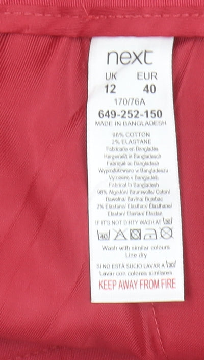 Next Women's Red Size 12 Cotton Shorts