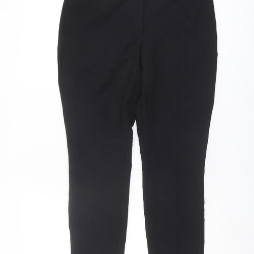 Next Women's Black Trousers Size 10 Regular Zip