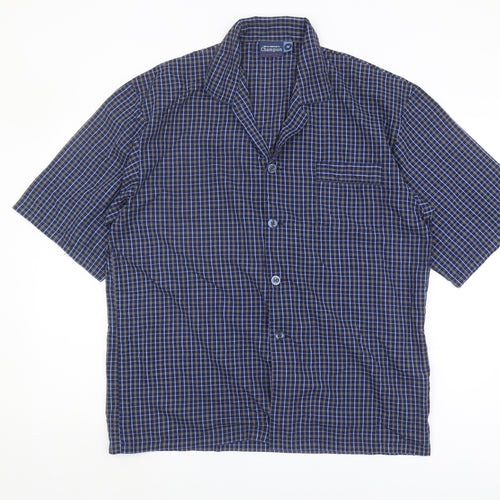 Champion Men's Blue Check Button-Up Shirt M