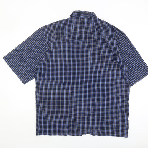 Champion Men's Blue Check Button-Up Shirt M