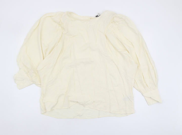 Next Women's Ivory Blouse Size 20 Relaxed Viscose