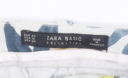 Zara Women's Multicoloured Floral Trousers Size 16