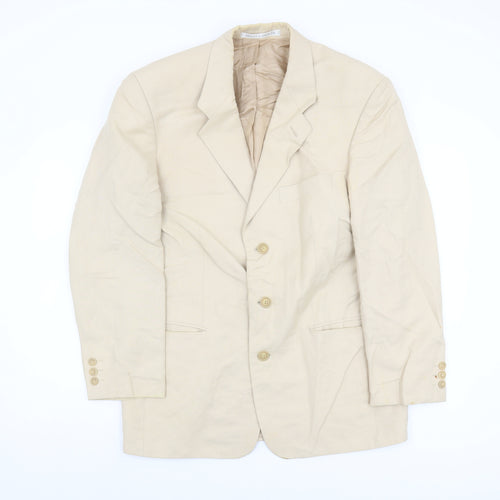 Marks and Spencer Men's Beige Blazer, 38, Regular Fit