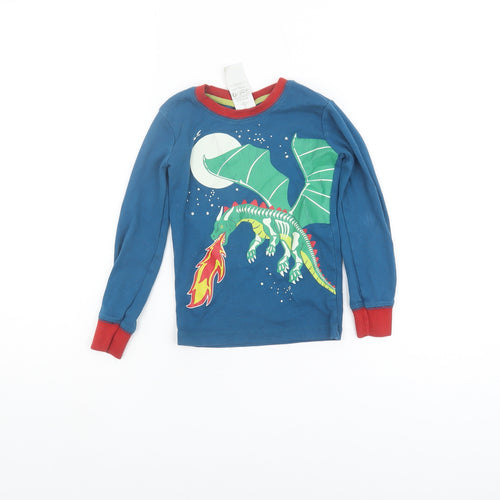 Mini Boden Boys Blue Dragon Pyjama Top, 5 Years, Cotton