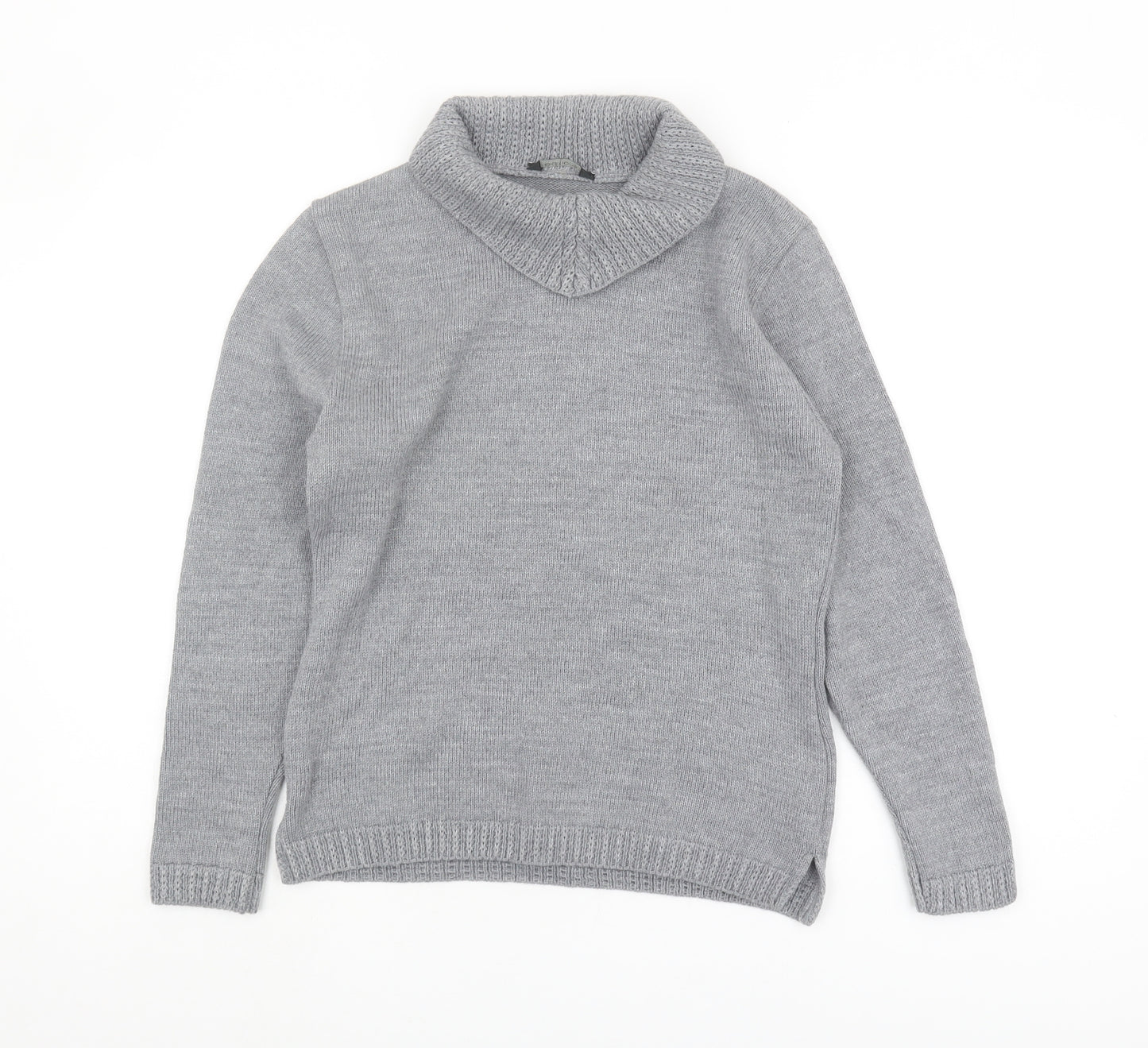 Editions Women's Grey Cowl Neck Pullover Jumper