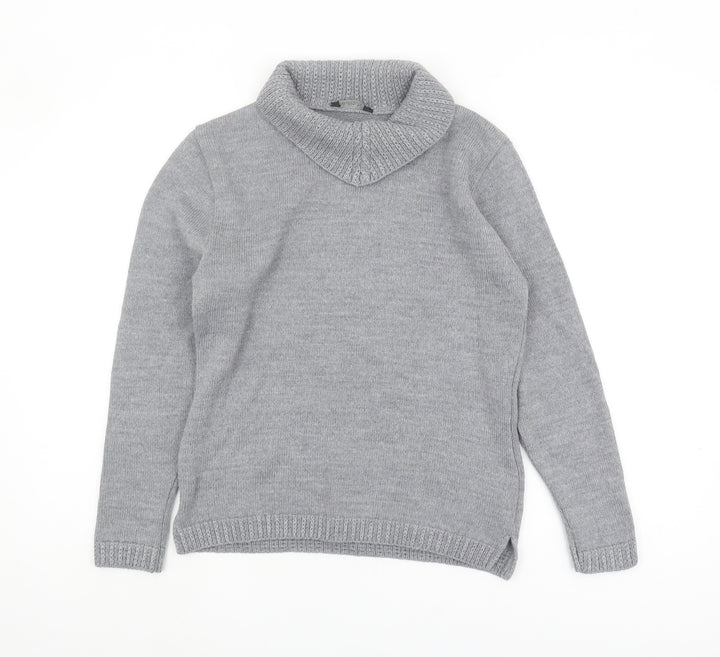 Editions Women's Grey Cowl Neck Pullover Jumper