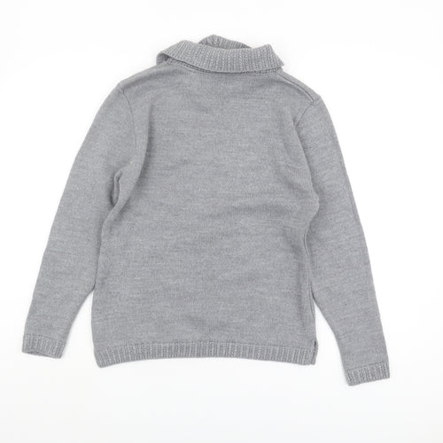 Editions Women's Grey Cowl Neck Pullover Jumper