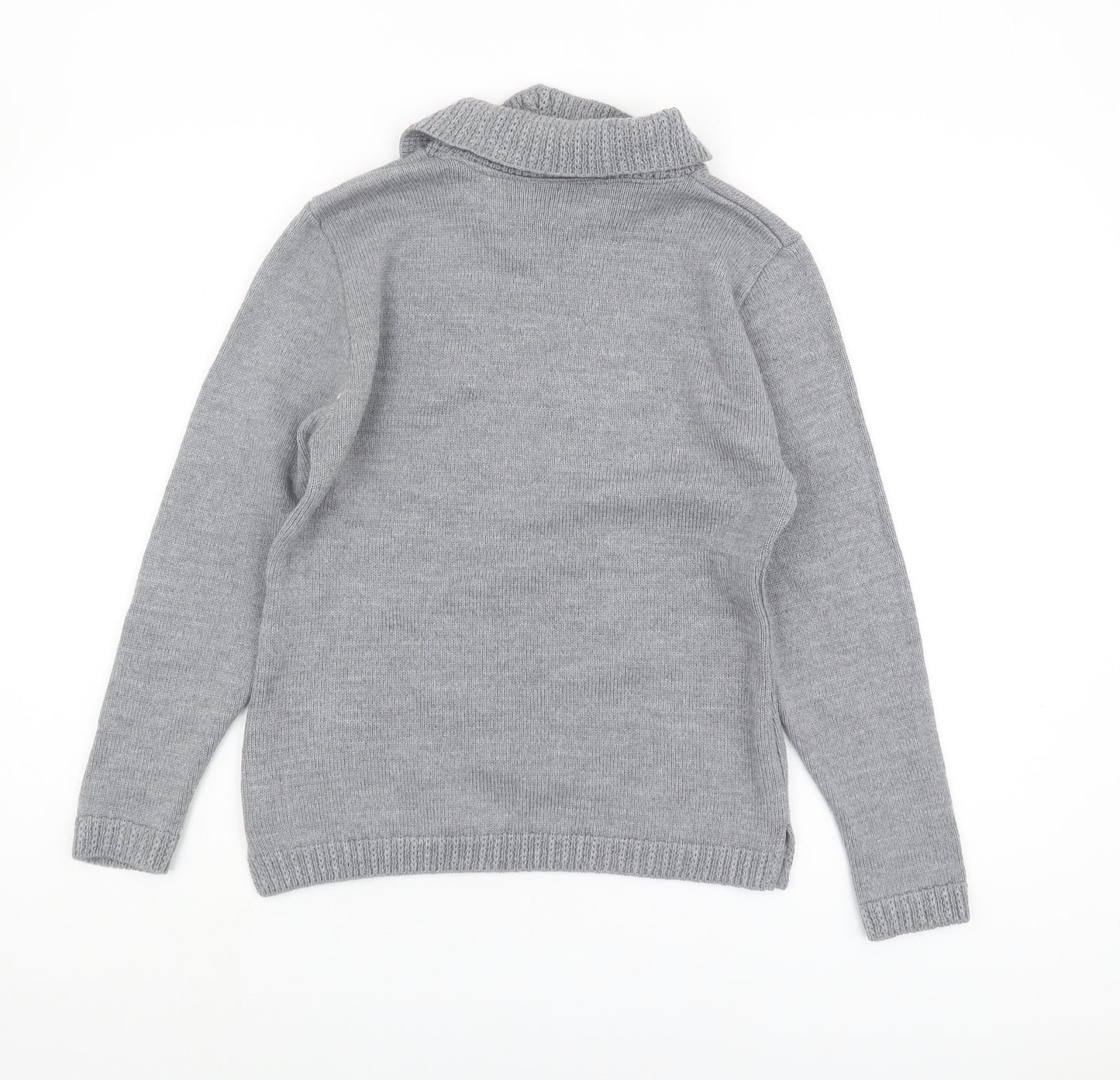 Editions Women's Grey Cowl Neck Pullover Jumper
