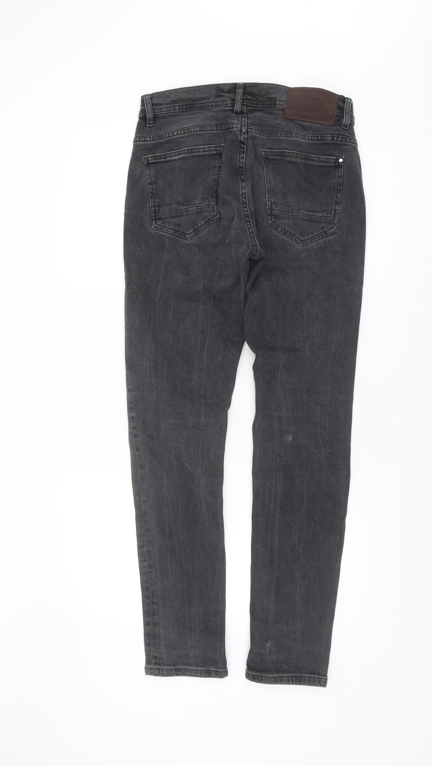 Zara Men's Slim Black Jeans, Size 30, Dark Denim
