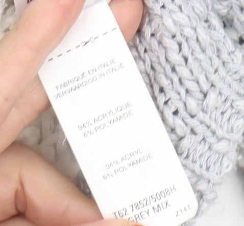 Marks and Spencer Women's Grey Striped Pullover M Knit