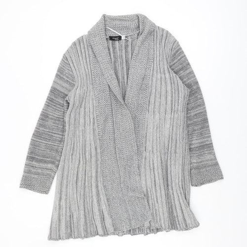Glimpse Design Women's Grey Open Front Cardigan - S