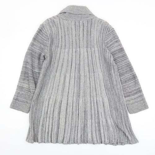 Glimpse Design Women's Grey Open Front Cardigan - S
