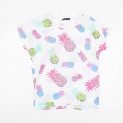 Quiz Women's Multicoloured Pineapple T-Shirt, Size S