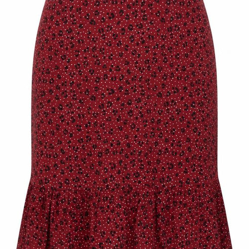 Bonmarché Women's Red Animal Print Skirt Size 16