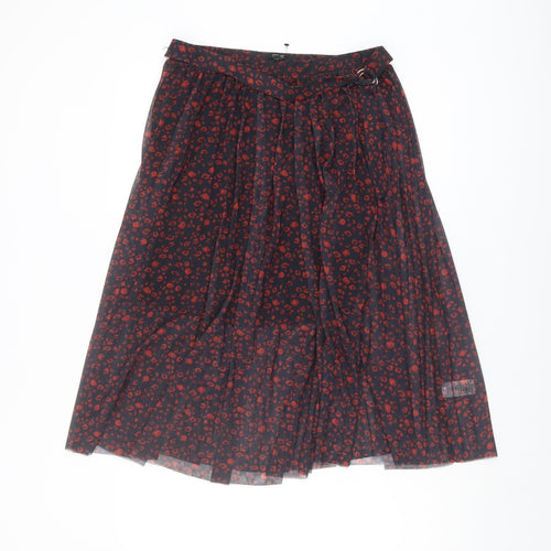 Next Women Multicoloured Pleated Skirt Size 10