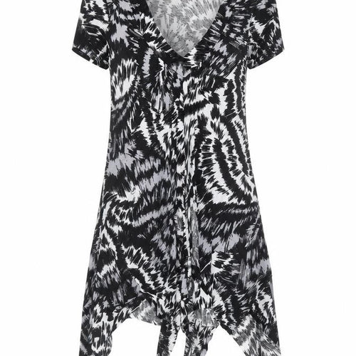 M&Co Women's Black & White Animal Print T-Shirt Size 10
