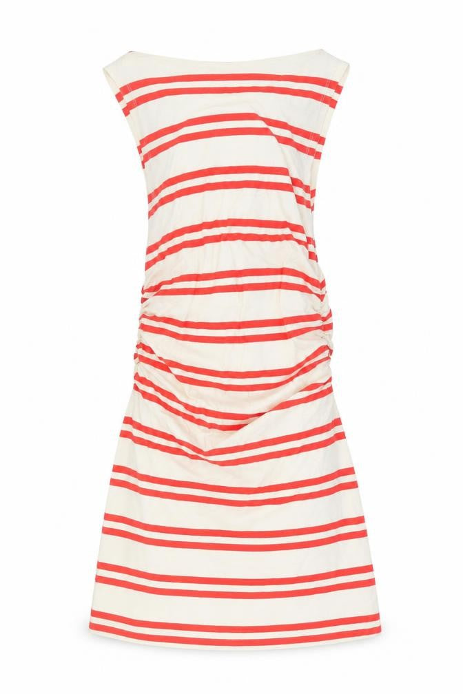 Front view of ASOS DESIGN Women's Multicoloured Striped Dress, size 10