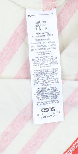ASOS DESIGN Women's Multicoloured Striped Dress, Size 10