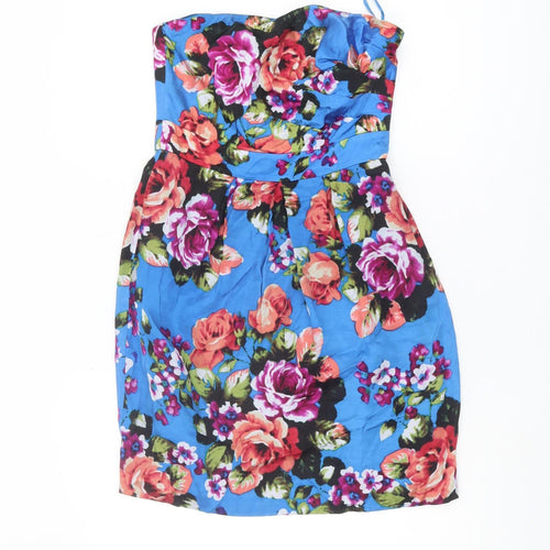 Monsoon Women's Multicoloured Floral Mini Dress Size 10