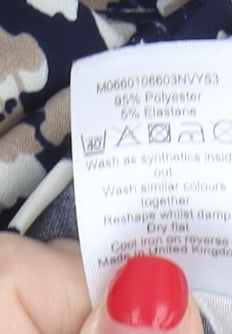 BM Collection Women's Floral Skirt Size 18 Multicoloured