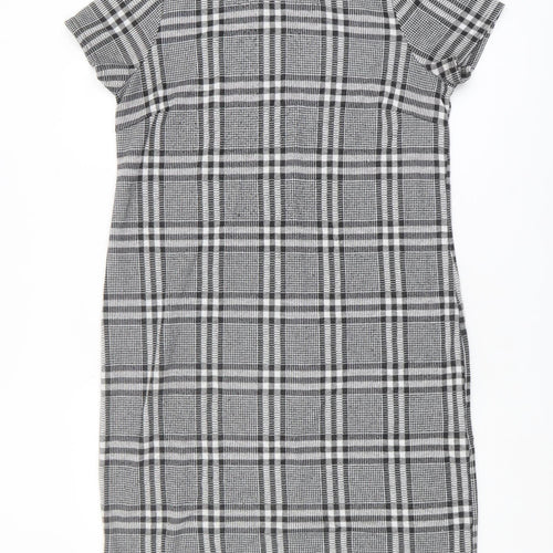 Capsule Women's Grey Check Shift Dress Size 12