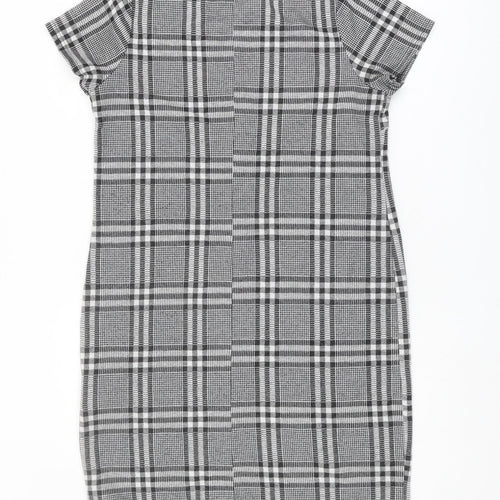 Capsule Women's Grey Check Shift Dress Size 12