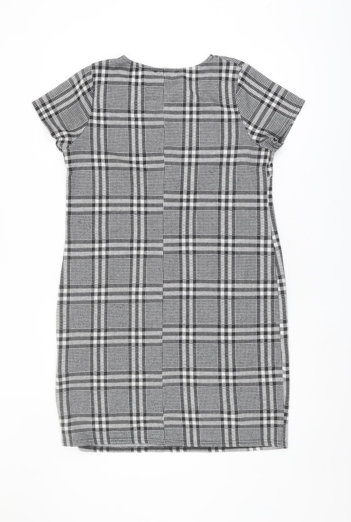 Capsule Women's Grey Check Shift Dress Size 12