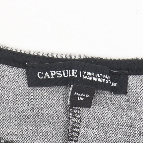 Capsule Women's Grey Check Shift Dress Size 12
