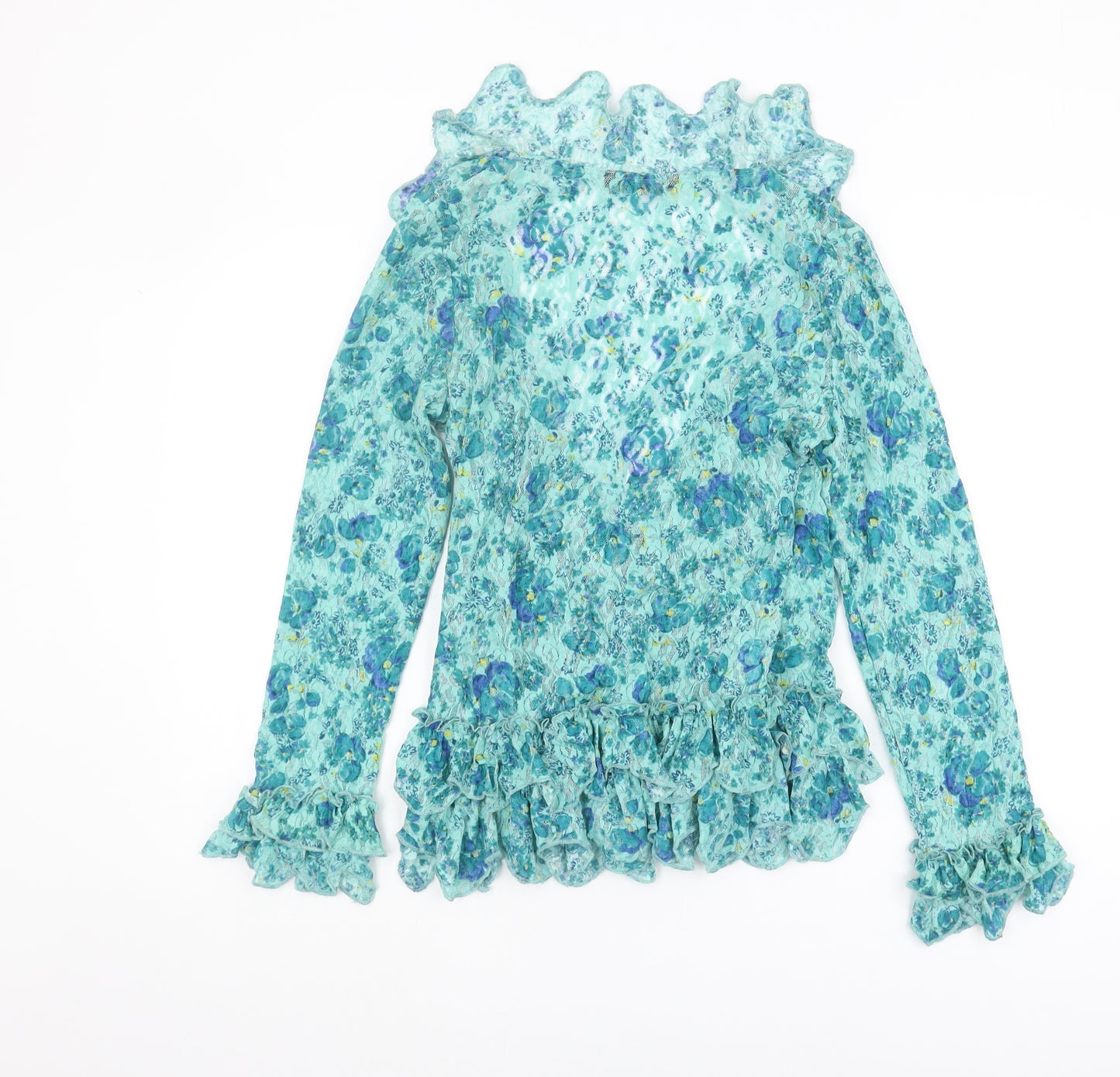 Per Una Women's Multicoloured Floral Wrap Blouse - Size 16