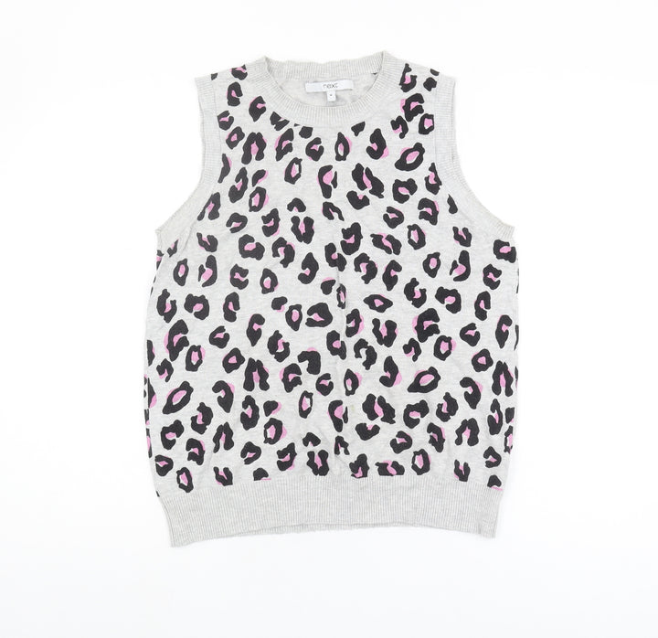 Next Women's Grey Animal Print Vest M