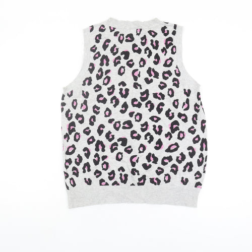 Next Women's Grey Animal Print Vest M