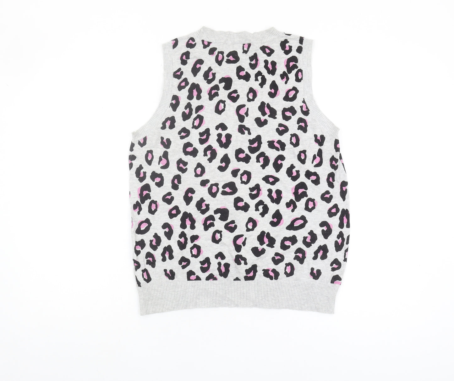 Next Women's Grey Animal Print Vest M