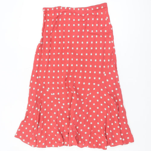 Marks and Spencer Women’s Red Polka Dot Midi Skirt