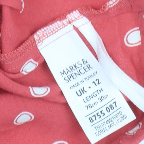 Marks and Spencer Women’s Red Polka Dot Midi Skirt