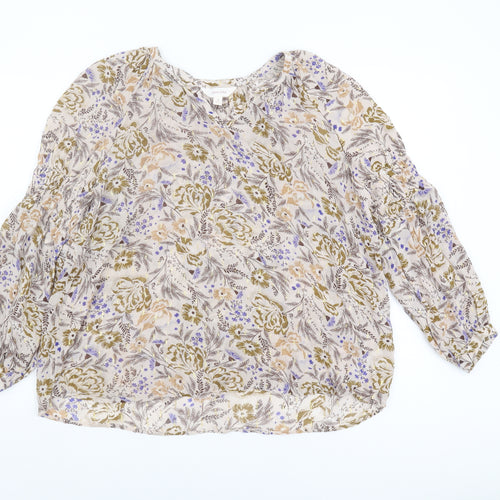 Marks and Spencer Women's Multicoloured Floral Blouse Size 18