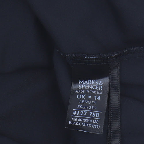Marks and Spencer Womens Black Flare Skirt UK 14